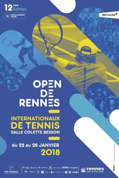 an advertisement for the open tennis tournament