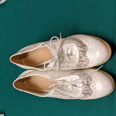 Robasiom Womens Round Toe Lace Up Mesh &Lace Fashion Oxford Shoes. Never Worn. No Tags. European Size 40 - Us Size 8 White Lace-up Formal Shoes For Spring, Spring White Lace-up Formal Shoes, Formal White Lace-up Shoes For Spring, Spring Formal White Lace-up Shoes, Casual High Heel Lace-up Shoes For Spring, White Flat Lace-up Shoes, White Lace-up Closed Toe Shoes For Spring, White Lace-up Shoes For Spring, White Round Toe Oxfords For Party