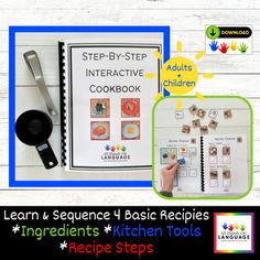 a recipe book with instructions on how to cook and use it for children's cooking