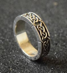 Sterling Silver Celtic Ring, Celtic Wedding Band, Celtic Knot Ring, Norse Jewelry. Silver Viking ring artistic handcrafted. This Celtic knot band is made of 925 sterling silver in filigree texture. Very comfortable textured solid silver ring, Enjoy it forever! Please feel free to contact us on any matter. ArmenianJewelryHouse personnel do everything to complete the customer's safety and experience.  Item Details  - Material: 925 Sterling Silver - Weight ~ 7.00 Grams(Depending on size) - Gender: Symbolic Promise Ring With Intricate Design, Symbolic Intricate Design Promise Ring, Classic Wedding Rings With Oxidized Finish, Symbolic Ring With Intricate Design For Promise, Sterling Silver Filigree Ring With Oxidized Finish For Wedding, Symbolic Oxidized Wedding Rings, Sterling Silver Engraved Promise Band, Symbolic Wedding Rings With Oxidized Finish, Handmade Silver Bands For Wedding