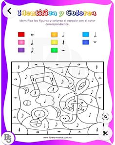 the color by number coloring page for children to learn numbers and colors with their own pictures