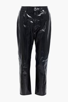 Pants For Woman, Trouser Pants Women, Personal Shopping, Pants Trousers, Leather Design, Straight Leg Pants, Women's Pants, Patent Leather, Leather Pants