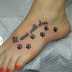 Paw print tat Pawprint tattoo, Dog tattoos, Foot tattoos