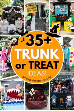 the trunk or treat ideas are great for kids and adults to make their own halloween decorations