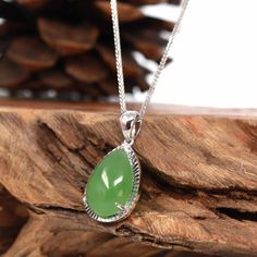 Baikalla Jewelry Gold Jade Pendant 14K White Gold / Pendant Only 14K Gold "Classic Tear Drop" Green Apple Green Jade Diamond Cut Setting Pendant Necklace Tear Drop Pendant, Gifts For Your Sister, Drop Pendant Necklace, Jade Jewelry, Apple Green, Jade Pendant, Traditional Jewelry, Green Jade, Drop Pendant