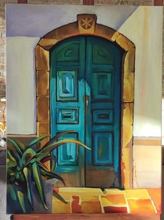 The old Italian door is a silent history. Stained Glass Doors Entrance, Italian Doors, Stained Glass Door, Green Door, Old Doors, Entrance Doors, Acrylic Paintings, Glass Door, Bulgaria