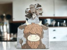 Farmhouse Kitchen Decor Highland Cow Tag Door Hanger DIY Kit Wood Blanks - RusticFarmhouseDecor Cow Tag Door Hanger, Cow Tag, Painting Parties, Door Hangers Diy, Glue Painting, Hanger Diy, Diy Set, Super Glue, Farmhouse Kitchen Decor