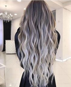 Wavy Gray Hair, Hair Color Crazy, Ash Gray, Grey Hair Color, Hair Color Balayage, Hair Color Trends, Gray Hair