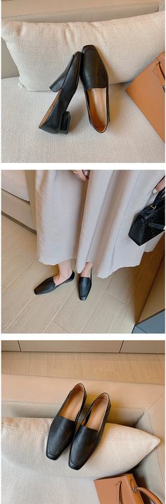 Chiko Tamanna Square Toe Block Heels Loafer Block Heel Loafers, Heeled Loafers, Chanel Ballet Flats, Loafer Shoes, Flat Shoes Women, Block Heels, Rubber Sole, Shoes Flats, Shoes Heels