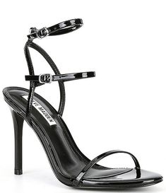 Steve Madden Theresa Metallic Stiletto Buckle Strap Dress Sandals | Dillard's Heels Strappy, Straps Dress, Steve Madden Heels, Dress Sandals, Ankle Straps, Dillard's, Strap Dress, Steve Madden, Heel Height