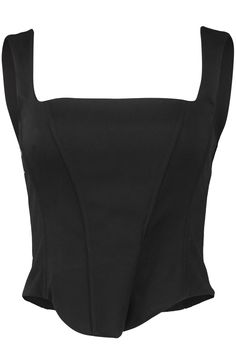 SARA BATTAGLIA-Corset Top- Black Top Corset, Black Bodice Top, Corset Top Flat Chest, Black Corset Top Aesthetic, Dresses For Middle School Dances, Chic Black Crop Top Corset, Luxury Black Tops With Corset Back, Black Satin Corset Top, Black Cropped Corset With Corset Back