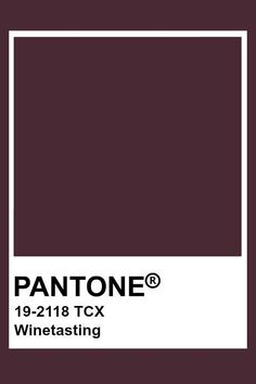 pantone's color is shown with the words winetassing in black and white