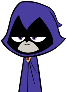 an angry looking cartoon character wearing a purple cape and black mask with eyes wide open