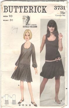 a woman's dress and top sewing pattern from butterick