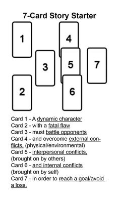 the 7 card story starter is shown in this diagram