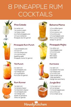 the 8 pineapple rum cocktails