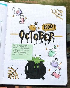 October Bullet Journal Ideas, Monthly Ideas, October Bullet Journal, Youtube Setup, Bullet Journal Weekly Layout, Information Science, Bullet Journal Cover Ideas