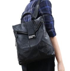 This stylish women black backpack is  use microfiber leather for its production. This backpack is a durable beautiful travel and college backpack for teens, women and ladies and this will add an extra attraction on them certainly. Also it has a good capacity and space to carry many things. Also all zippers and hooks are made with high quality alloy metals to ensure durability. Material - Microfiber Leather (Second layer of Cowhide) Closure type - Zipper,Hasp, Button Lining Material- Polyester Ca Vegan Leather Backpack, Anti Theft Backpack, Women Leather Backpack, Vegan Leather Bag, Black Travel, Backpack Travel Bag, Genuine Leather Shoes, Anti Theft, Black Backpack