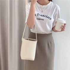 Length :16cm width :11cm height :21.5cm White Tote Baguette Bag For Shopping, White Baguette Tote Bag For Shopping, Beige Handheld Phone Bag For Everyday, Beige Pouch Phone Bag For Daily Use, Elegant White Bucket Bag With Mobile Phone Holder, Elegant White Bucket Bag With Phone Holder, White Handheld Phone Bag For Everyday Use, White Handheld Phone Bag For Daily Use, Spring Beige Baguette Bag For Shopping