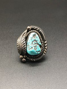 Large Amazing Navajo Sterling Silver Turquoise Leaf Ring Size 6.5 VintageSterling 925Signed T.T. ((((Please Read Below))))Please check out my other items! Tons of jewelry coming up for sale. I love to combine shipping on multiple items, and am happy to ship internationally. International bidders, please contact me with your location for a shipping quote. If there is anything wrong once the item is received and you are not happy, please contact me before leaving negative feedback so we can resolv Southwestern Concho Ring Jewelry, Southwestern Turquoise Ring, Collectible Southwestern Turquoise Ring Stamped 925, Southwestern Turquoise Ring With Concho, Southwestern Turquoise Concho Ring As A Gift, Southwestern Style Turquoise Concho Ring As Gift, Vintage Navajo Jewelry, Vintage Style Engagement Rings, Garnet And Gold