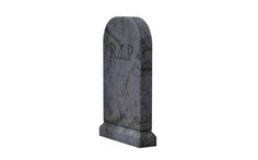 a tombstone with the word rip on it