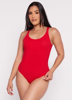 Ambiance, Sleeveless, Scoop Neck, Bodysuit, Bottom Snap Closure, Solid, Ribbed Knit, Item Number 0307054265275 Seamless Red Bodysuit For Summer, Red Seamless Bodysuit For Summer, Fitted Seamless Red Bodysuit, Fitted Red Seamless Bodysuit, Solid Color Tank Bodysuit For Beach, Red Sleeveless Stretch Bodysuit, Red Stretch Sleeveless Bodysuit, Red Seamless Sleeveless Tank Top, Scoop Neck Bodysuit