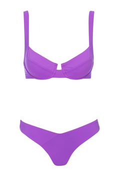 LAGUNA BIKINI SET PURPLE - VETCHY Seamless Purple Swimwear For Pool, Bra Friendly Purple Beachwear Swimwear, Bra Friendly Purple Swimwear, Bra Friendly Purple Swimwear For Beachwear, Bra Friendly Purple Swimwear For Poolside, Bra-friendly Purple Swimwear With Underwire, Purple Underwire Swimwear, Bra Friendly, Purple Underwire Swimwear, Bra-friendly, Purple Bra-friendly Underwire Swimwear