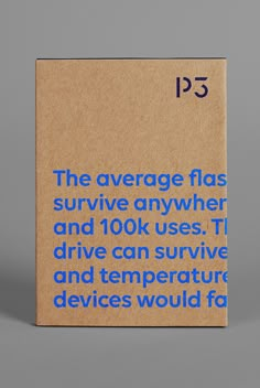 a book with blue writing on the front and back cover that reads, the average flash survive anywhere and 10k uses it to drive can survive and temperature and temperature and devices would fail