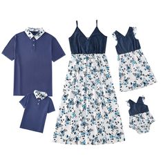 Family wear is trending right now. Choose for your Family meaningful uniforms. With a youthful and fashionable design, dresses for mothers and girls, shirts for fathers and boys. Specifications: Combination of elastic and chiffon Simple textures Suitable for vacation, family fun Package includes: 1 x Outfit Size chart (cm) (1cm = 0.394 inches) Blue Family Matching Sets, Blue Cotton Family Matching Sets, Blue Collared Fitted Sets, Blue Fitted Collared Set, Casual Navy Sets For Spring, Cotton Matching Outfits For Summer, Matching Summer Cotton Tops, White Matching Set Tops For Playwear, Summer Matching Cotton Outfit Sets