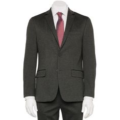 With it's sleek silhouette, this men's Apt. 9 knit suit jacket accentuates your modern style sense. With it's sleek silhouette, this men's Apt. 9 knit suit jacket accentuates your modern style sense. Button front Midweight design Stretch fabric Notched collar Long sleeves 1-pocketFIT & SIZING Slim fitFABRIC & CARE Polyester, viscose, spandex rayon, nylon Dry clean Imported Size: 38 Short. Color: Charcoal. Gender: male. Age Group: adult. Modern Business Suits For Winter, Modern Notch Lapel Suits For Winter, Tailored Winter Suits For Business Meetings, Modern Winter Suit With Notch Lapel, Modern Semi-formal Winter Suits, Knitted Suit, Slim Fit Suit, Blazer Vest, Suit Separates