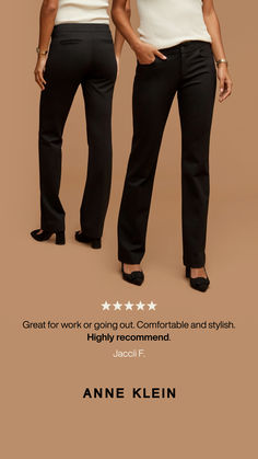 "I was surprised at the comfort compared to my other dress slacks."

⭐️⭐️⭐️⭐️⭐️
- Denise M. Leg Compression, Compression Fabric, Dress Slacks, Compression Pants, Work Wardrobe, Work Pants, Black Pants, Mid Rise, Zipper