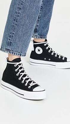 Converse Chuck Taylor All Start Lift Hightop Sneakers | SHOPBOP Black Platform Converse, Cute Converse Shoes, Converse Classic, Cute Converse, Converse Platform, Chuck Taylor All Star Lift, All Star Shoes, Hightop Sneakers, Top Sneakers Women