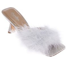 CDavid Pazzaz Feather Slide  Add a touch of drama in this fun, feather-embellished high heal slide. Flair your foot in this gorgeous open toe sandal. Summer Sandals With Feathers And Open Toe, Feathered Open Toe Sandals For Summer, Chic Sandals With Feathers For Summer, Chic Summer Sandals With Feathers, Chic Feathered Sandals For Spring, Feathered Open Toe Evening Sandals, Summer Open Toe Sandals With Feather Trim, Spring Open Toe Sandals With Feather Trim, Feathered Open Toe Sandals For Spring