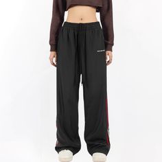 Elevate your outdoor adventures in these exclusive Japanese embroidered hiking sweatpants. Luxuriously designed with intricate embroidery, these sweatpants not only provide comfort and durability but also add an artistic touch to your wardrobe. Perfect for any outing, these sweatpants are the epitome of elegance and style. Features: -85% Polyester -Adjustable Waistband -Solid Color -MId-rise waist -Regular fit Streetwear Full-length Drawstring Sweatpants, Sportswear Sweatpants With Drawstring For Streetwear, Full Length Joggers With Drawstring For Streetwear, Athleisure Wide-leg Sweatpants For Streetwear, Full Length Cotton Sweatpants For Outdoor, Baggy Full Length Sweatpants For Outdoor, Cotton Sportswear Pants For Outdoor Activities, Athleisure Cotton Sweatpants For Outdoor Activities, Wide Leg Sporty Sweatpants For Outdoor