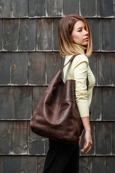 Where fashion meets functionality... . Not too big or too small, just a perfect medium sized bag for every day use. . #hobobags from olpr.  #handmadeleatherbag #customleatherbag #hobobag #brownleatherbag #olpr #customgifts #womenbags #personalized #crazyhorseleatherbag #brownhobobag Brown Soft Leather Bucket Bag For On-the-go, Brown Hobo Shoulder Bag For Errands, Brown Shoulder Hobo Bag For Errands, Leather Lined Hobo Shoulder Bag, Leather-lined Hobo Shoulder Bag, Leather Hobo Bag With Large Capacity, Everyday Hobo Bag With Leather Lining, Brown Hobo Shoulder Bag For On-the-go, Brown Hobo Bag For Everyday