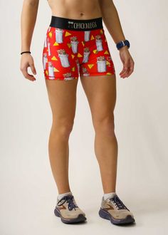 Do you have ChicknLegs? These are the perfect shorts for trail running, road racing, and everything in between. The ChicknLegs 3" compression running shorts are known for their lightweight feel, ultra soft fabric, comfortable waistbands, and funny printed designs. Features: ✔ Soft elastic waistband provides a smooth fit that stays in place ✔ Spandex and polyester blend provide ultimate comfort without chaffing✔ Machine washable ✔ 3" Inseam✔ Model is 5'0" - 105 lbs - Size XS How It's Made: ✔ 76% Compression Running Shorts, Running Shorts Women, Chicken Legs, Compression Shorts, Road Racing, Burritos, Fun Designs, Cross Country, Trail Running