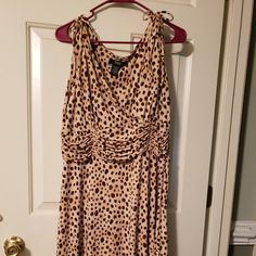 Easy Pull Over Dress For The Hot Summer. Fun Animal Print, Cool Sleeveless Design. Nice Details In The Waist, Neckline, And Shoulders Make This Dress Unique. Smoke Free Home. Size 14. Shoulder To Hem Is 50". Beige Sleeveless Stretch Dress, Beige Sleeveless Ruched Dress, Beige Ruched Sleeveless Dress, Beige Ruched Sleeveless Mini Dress, Sleeveless Ruched Beige Mini Dress, Pull Over Dress, Summer Maxi Dress Floral, Button Front Maxi Dress, Ombre Maxi Dress