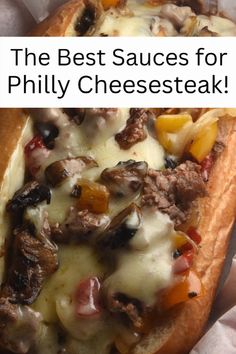 the best sauces for philly cheesesteak are on this hot dog bun