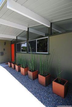 an image of a screen shot of a house with plants on the front and side