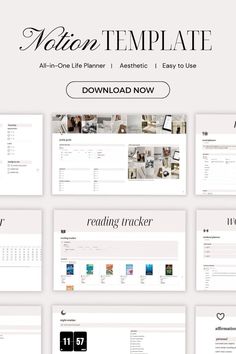 Notion Template | Ultimate Life Planner | Aesthetic Notion Categories Ideas, Notion Planner Ideas, Free Notion Templates Aesthetic Personal, Notion Dashboard Template Free, Digital Planner Inspiration, Free Notion Templates Aesthetic, Notion Header Aesthetic