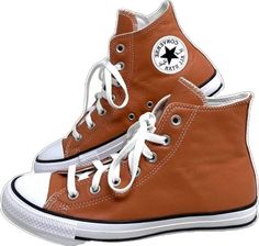 Casual Orange Sneakers With Leather Sole, Converse Leather Sneakers With Gum Sole, Casual Ankle-high Sneakers With Leather Sole, Trendy Brown Leather High-top Sneakers, White High-top Sneakers With Stitched Sole, Trendy Leather High-top Sneakers With Gum Sole, Casual White High-top Sneakers With Leather Sole, White High-top Sneakers With Leather Sole, White Leather Sole High-top Sneakers