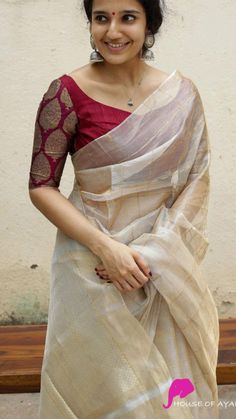 Kerala Saree Blouse Designs, Cotton Saree Blouse Designs, Cotton Blouse Design, Pattu Saree Blouse Designs, Saree Blouse Neck Designs, Cotton Saree Designs