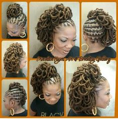 Medium Length Thick Loc Styles, Mohawk With Locs, Loc Mohawk Styles, Wedding Loc Styles, Loc Petals, Locks Hairstyles, Dreads Styles For Women, Dreadlocks Hairstyles, Long Locs