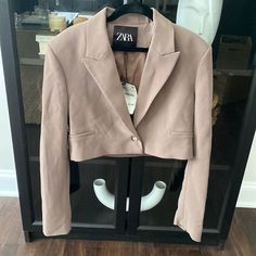 Reposhing This Item I Purchased From @Kseward27. Loved It, But Ready To Rotate For Something New. Questions? Leave A Comment Below! Zara Cropped Blazer, Cropped Blazer, Zara Jackets, Blazer Suit, Something New, Suit Jacket, Jackets & Coats, Jackets For Women, Zara