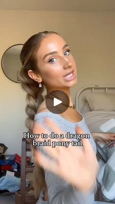 1.8M views · 158K reactions | Dragon braid ponytail 😍
.
🎥@wabbyrose 

#braidstyles #girlhairstyle #easyhairstyles #hairstylestutorials #fashion #braids #braidstutorial | WIMBERLY’S | BEAUTY BAR | Zach Bryan · Sandpaper (feat. Bruce Springsteen) Dragon Plait Hair, Fun Pony Tailed Hairstyle, Low Ponytail Front View, Cute Ponies Hairstyles, Hairstyles Dragon Braid, How Do You Do A Dragon Braid, Cute Ponytail Braids, Bubble Braids Ponytail, Braids For Thick Hair Easy