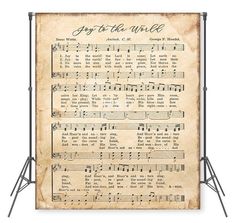 an old sheet with music notes on it