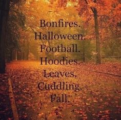 the words bonfires halloween football hoodies leaves, cuddling fall