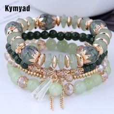 New Green Stone Bracelets. Made Of Zinc Alloy. Only One Available, Buy Now! Follow My Store! Condition: New With Tags Bohemian Beaded Bracelet, Green Stone Bracelet, Wrap Armband, Rope Bracelets, Bracelets Women, Bracelet Kits, Beaded Rope, Hand Bracelet, Green Crystal