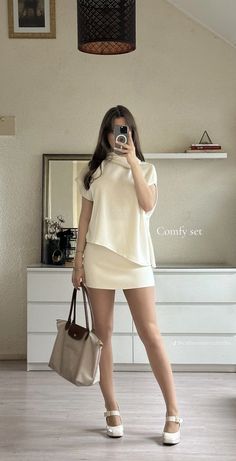 Semi Formal Old Money Outfits, Pastel Chic Outfit, Cider Dress Outfit, How Pinterest Sees Me Outfit, Summer Elegant Outfit Classy Chic, Simple Ootd Philippines, Diplomatic Outfit Women, Outfits Elegantes Aesthetic, Clean Look Outfit Minimal Classic