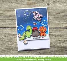 a card with some animals on it